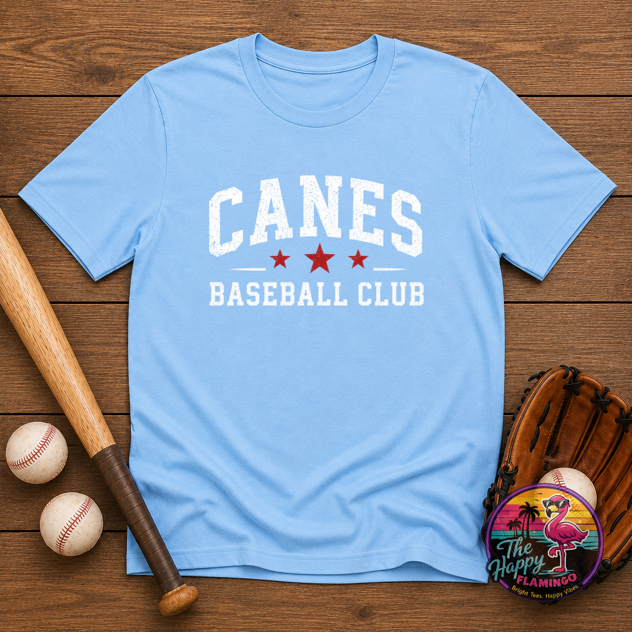 Bella + Canvas White Canes Baseball Tee