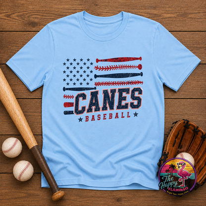 Bella + Canvas Navy Canes Flag Tee