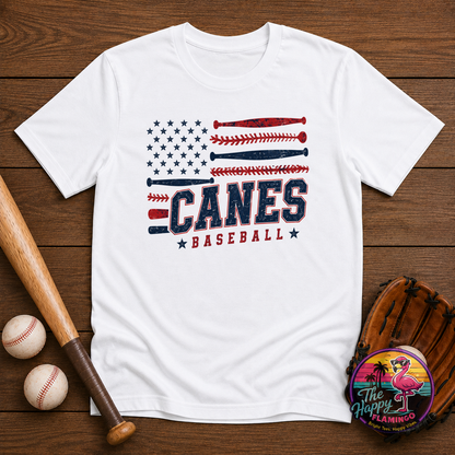 Bella + Canvas Navy Canes Flag Tee