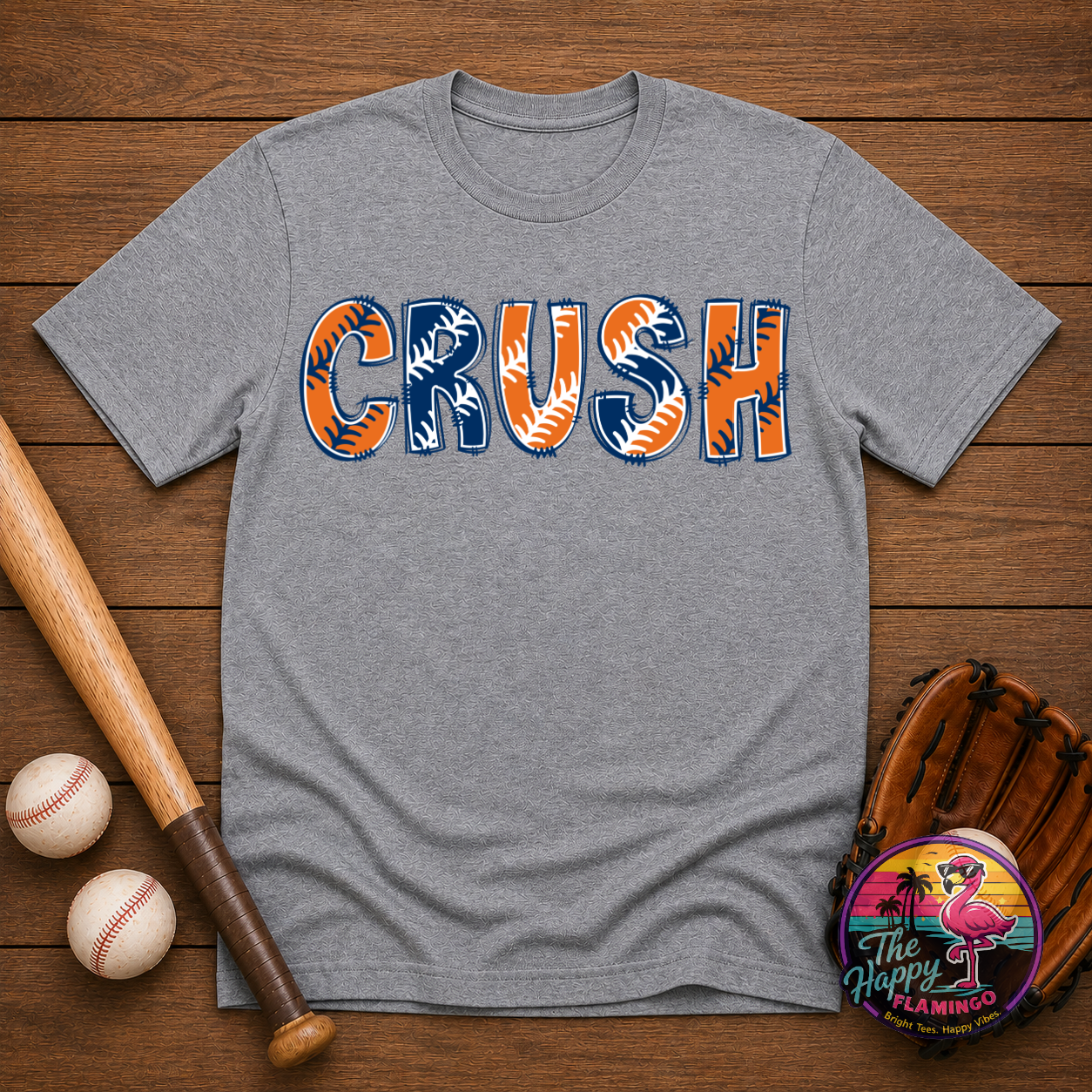 Bella + Canvas Crush Baseball Letters Tee