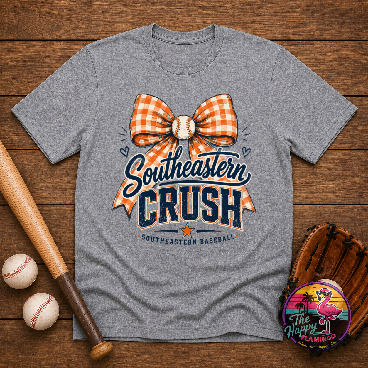 Bella + Canvas Crush Gingham Bow Tee