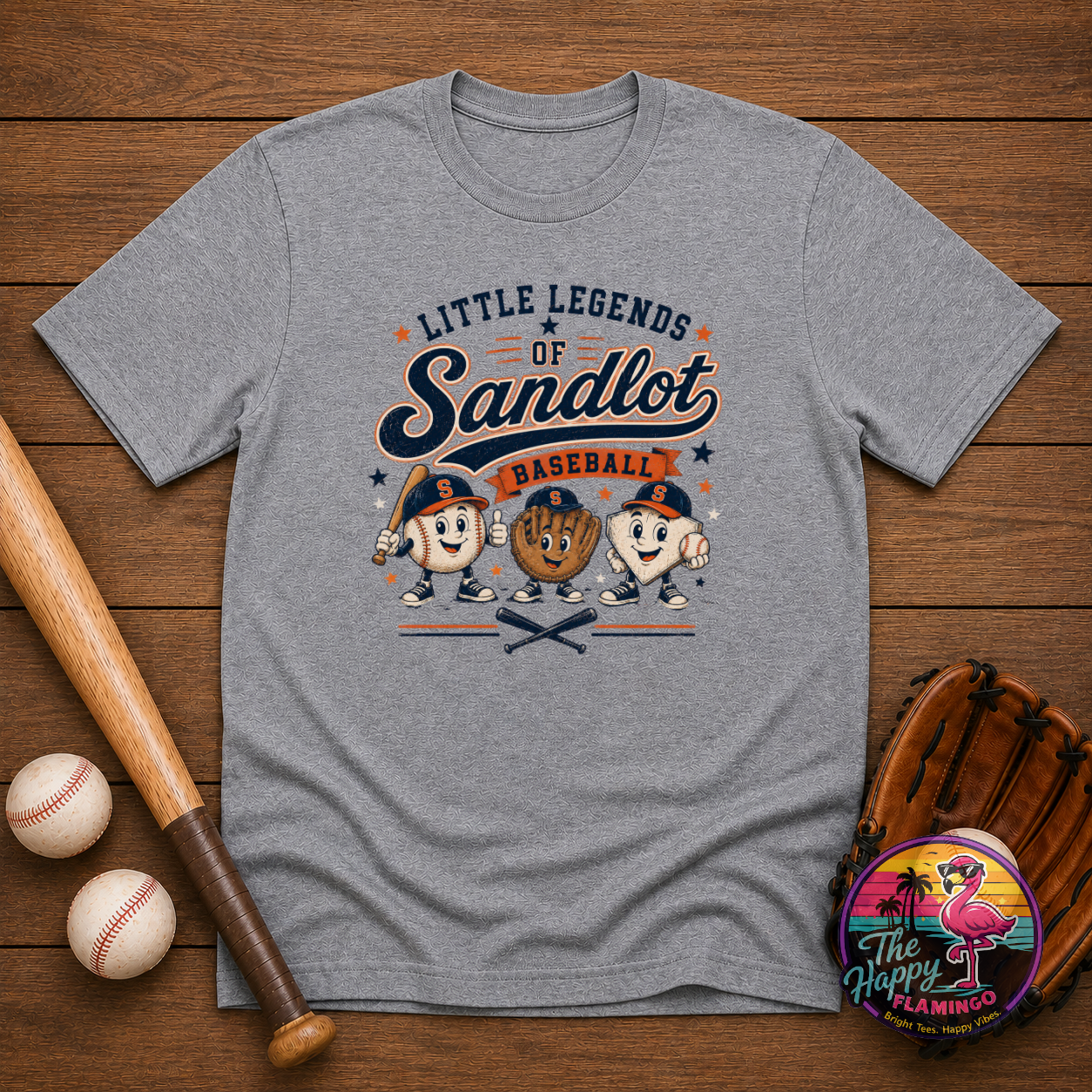 Gildan Sandlot Little Legends Ball, Glove, and Base Tee